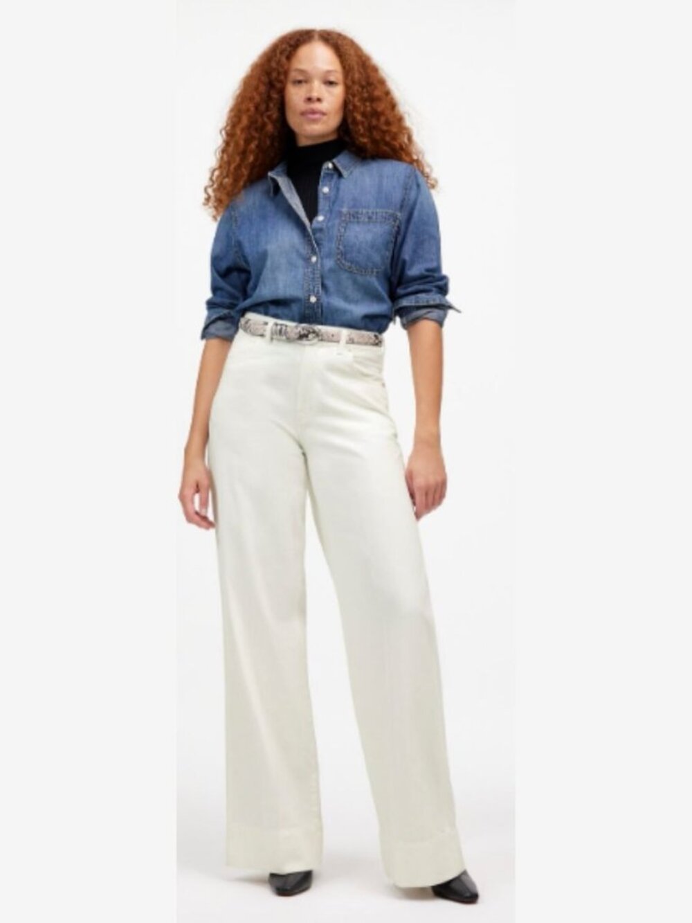 Madewell Superwide-Leg Jeans NWT in True White 33
